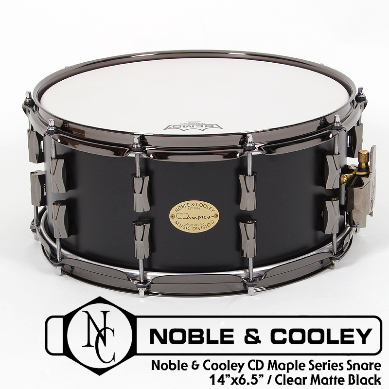 [★드럼채널★] Noble & Cooley CD Maple Snare 14x6.5 /Clear Matte Black/FGCDS1465BMFB